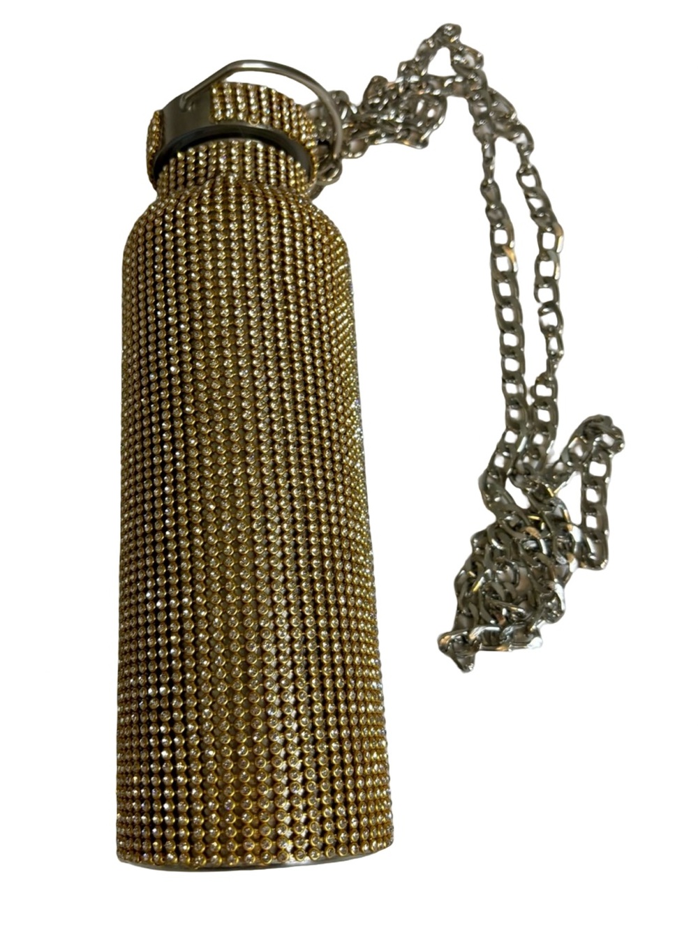 Gold Rhinestone and Silver Chain beautiful  20 oz bottle